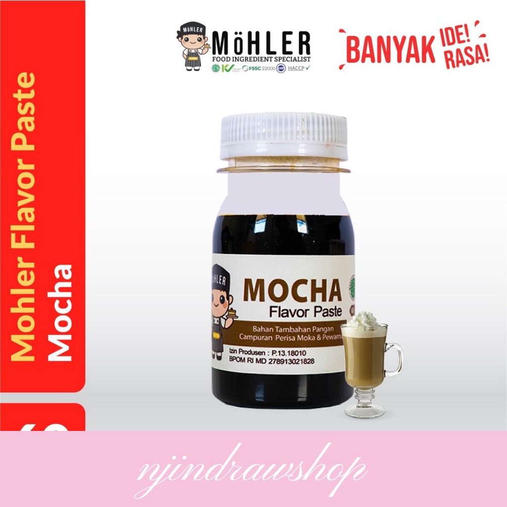 

Pasta Mohler / Pasta Makanan Minuman / Perasa Minuman / Pewarna Makanan / Pasta Mohler Rasa Mocha 60gr