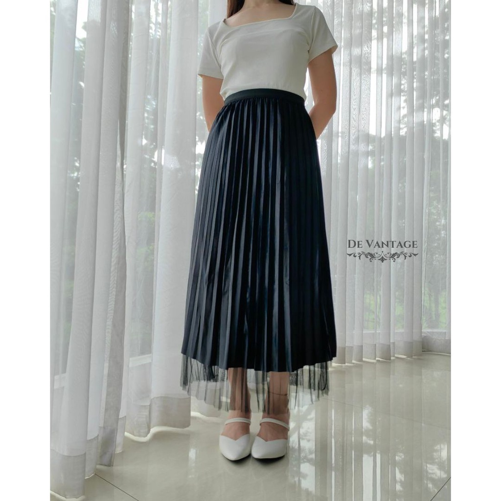 Rok Tutu Bolak Balik dengan Tile Kombinasi / Rok Tile Bludru Panjang / Reversible Tulle Velvet Skirt