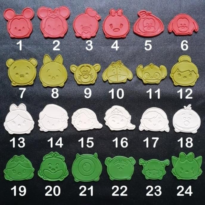 

Cookie cutter D1SNEY TSUM TSUM 1-30 size 8 cm (dijual satuan) HOT PROMO