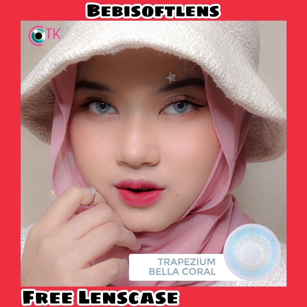 Softlens TRAPEZIUM DIA 14.50mm NORMAL &amp; MINUS BELLA ONYX MOCHA HAZEL CORAL(-0.50 s/d -3.00) BB CTK Lensa Kontak