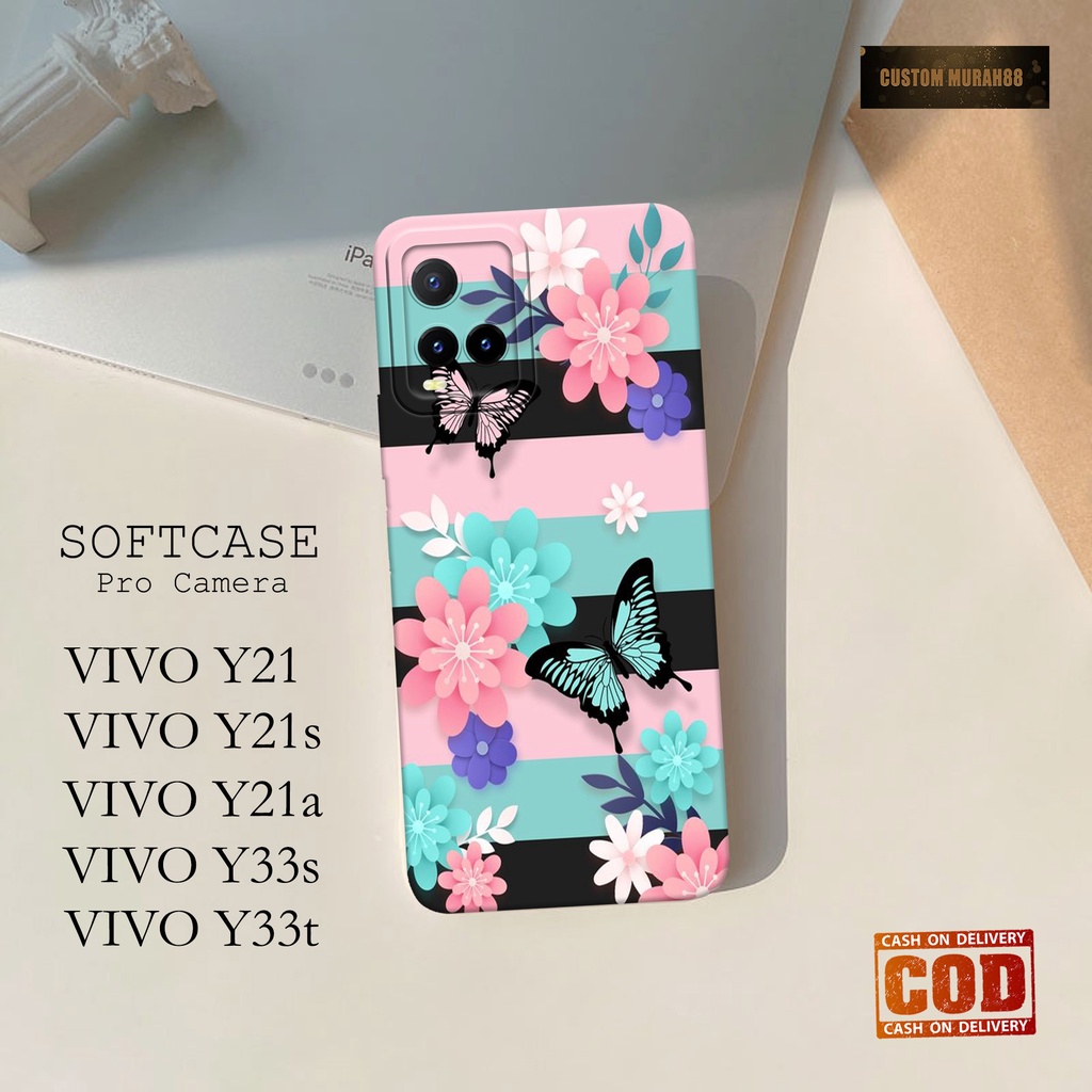 Case Hp Vivo Y21 / Y21s / Y21a / Y33s / Y33t Terbaru - Fashion Case BUNGA - Casing Hp Vivo Y21/Vivo 