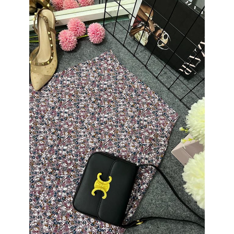 Cherry _ skirt A line | rok bunga daily vintage | skirt flower | rok wanita korea