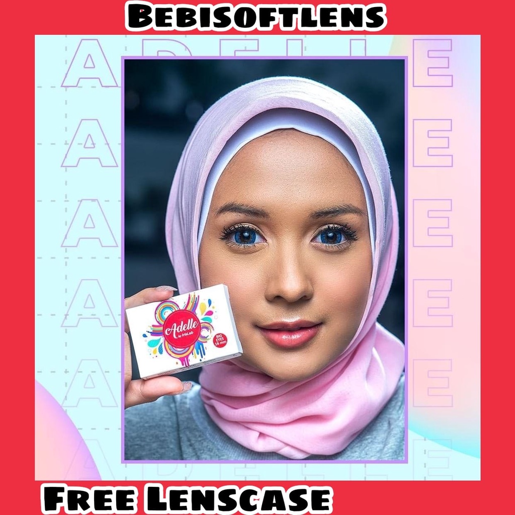 Softlens ADELLE Box DIA 16.00mm Normal &amp; Minus (-0.50 S/D -3.00) BIG EYES by IrisLab MINUS Lensa Kontak