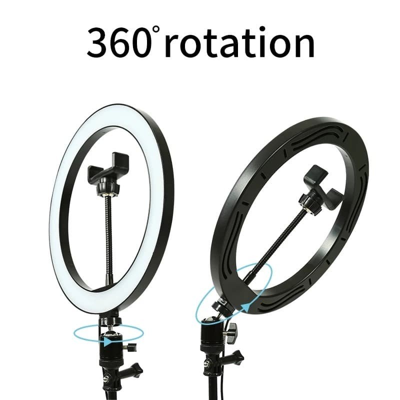 MH - Tripod Ring Selfie Light 26 Cm Tinggi 2 Meter 360 Rotation