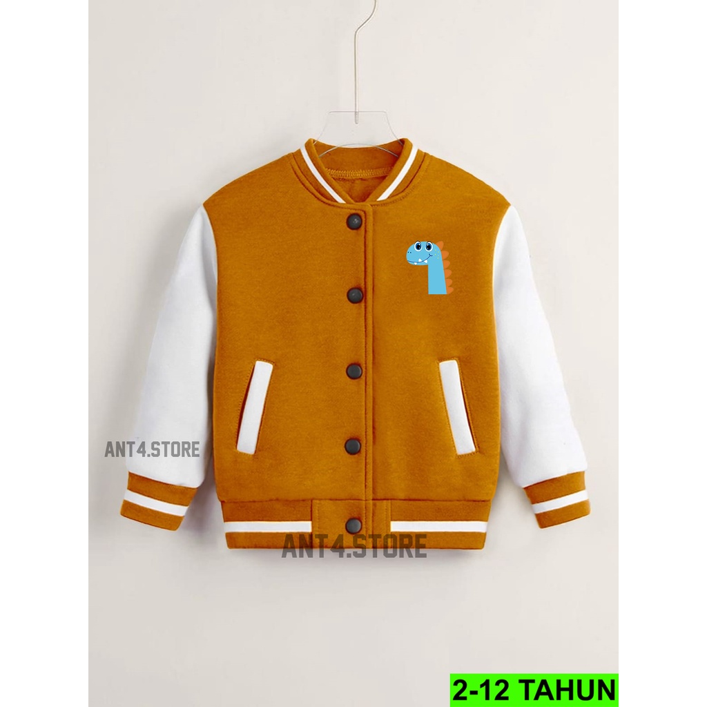 JAKET VARSITY BASEBALL ANAK UMUR 2 - 12 TAHUN JACKET ANAK LAKI LAKI PEREMPUAN