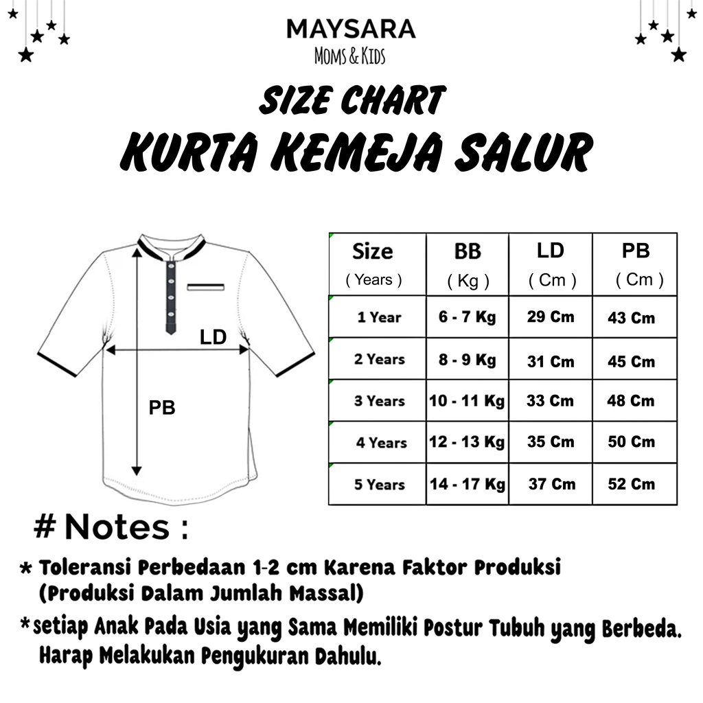 Kurta Kemeja Anak Koko Anak Maysara Laki Laki