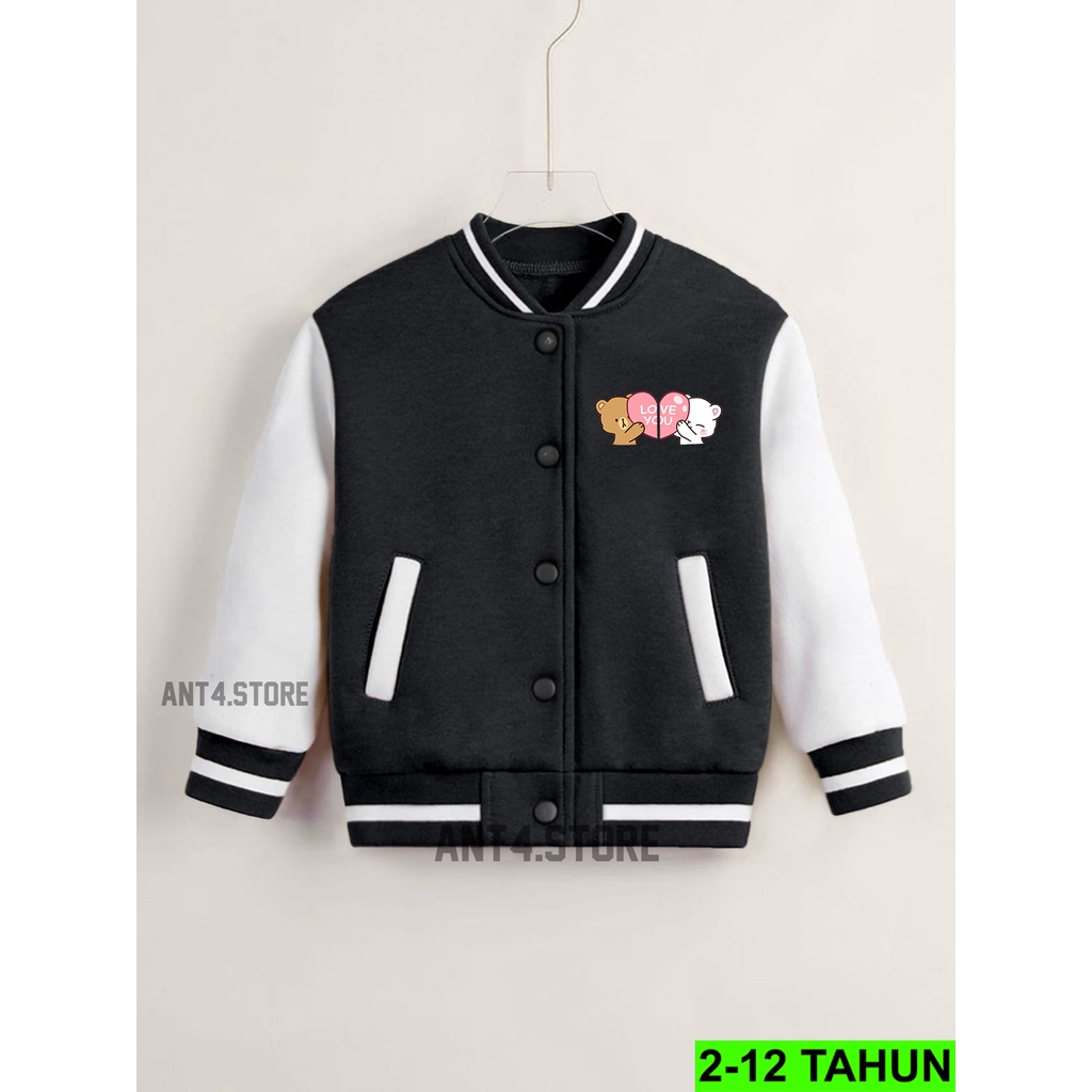 JAKET BASEBALL ANAK UMUR 2 - 12 TAHUN JACKET ANAK LAKI LAKI PEREMPUAN PANDA