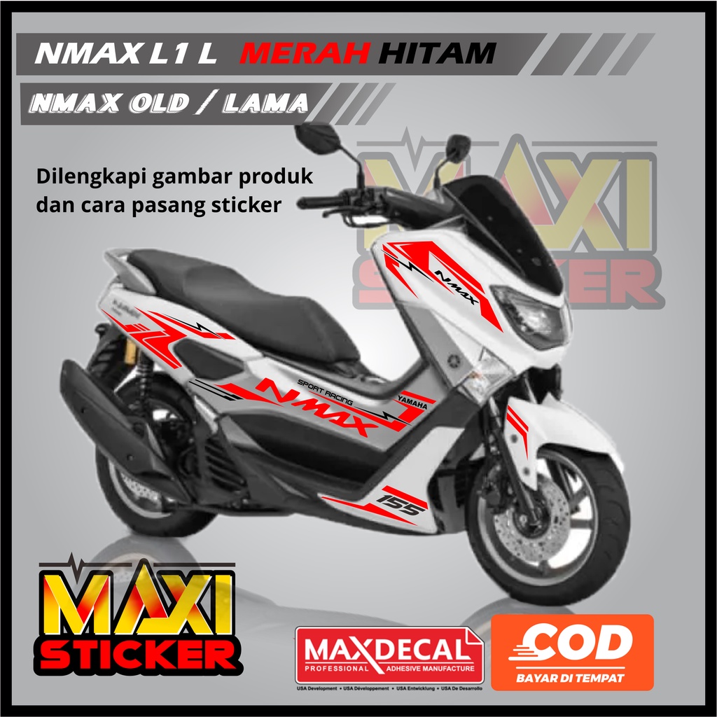 Stiker Striping Nmax Putih Aksesoris Cutting Sticker Nmax 2016-2019