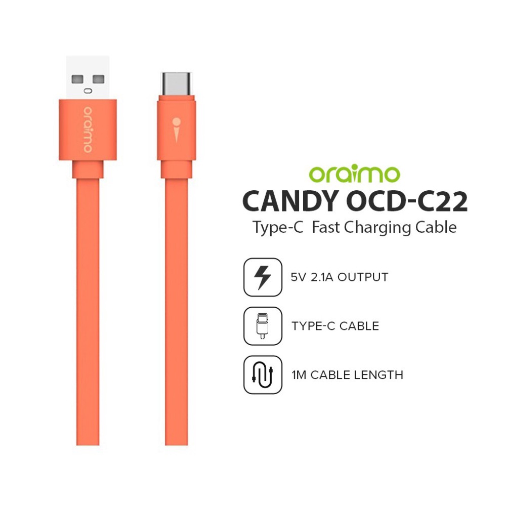 KABEL ORAIMO OCD-C22 TYPE-C | Kabel Data Oraimo Fast Charging