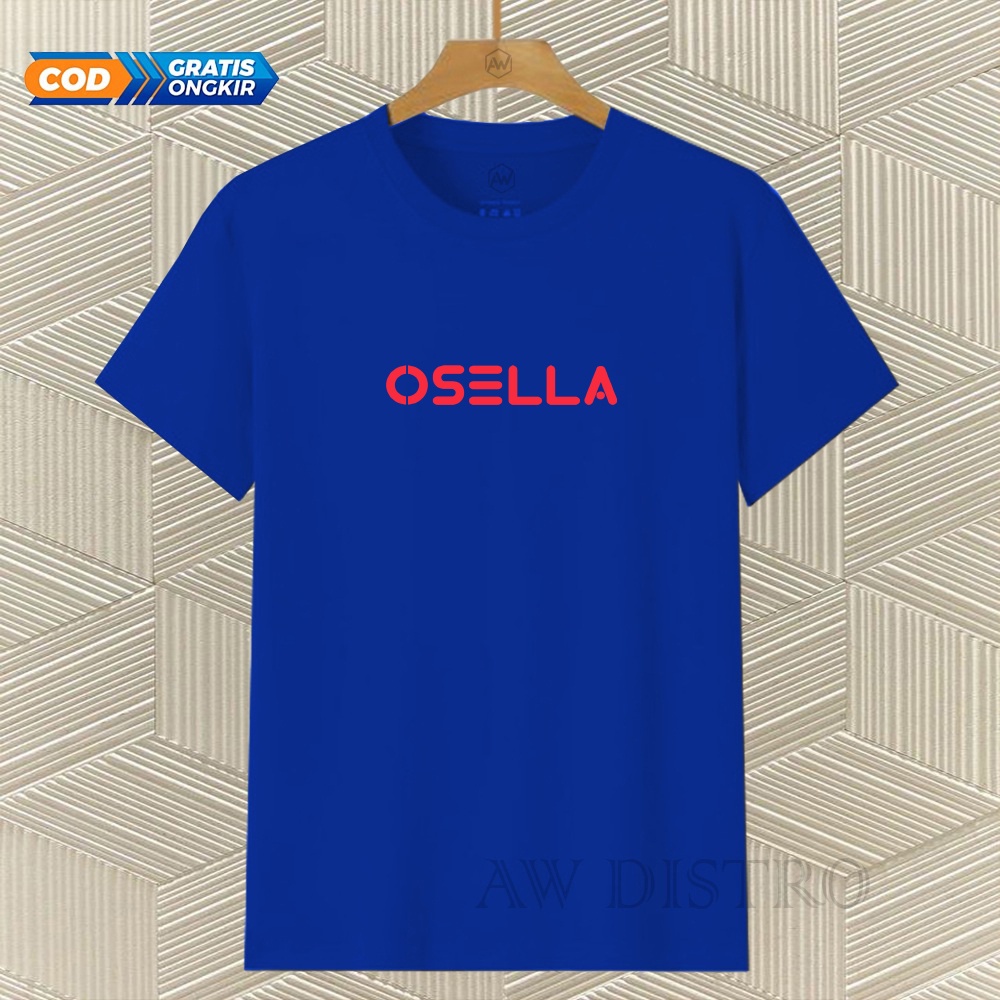 COD Baju Kaos Distro Osel Tex Merah Premium Quality Lengan Pendek