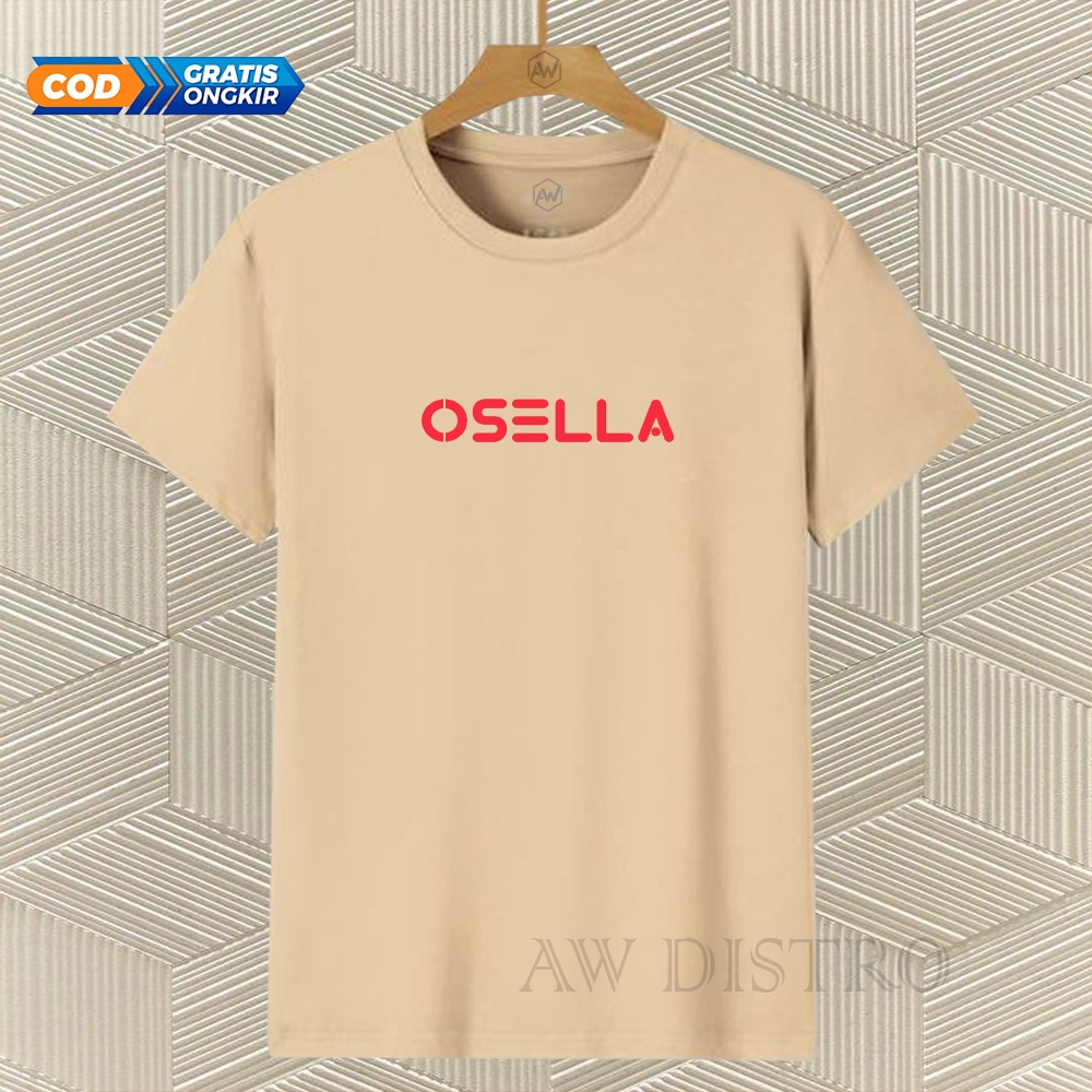 COD Baju Kaos Distro Osel Tex Merah Premium Quality Lengan Pendek