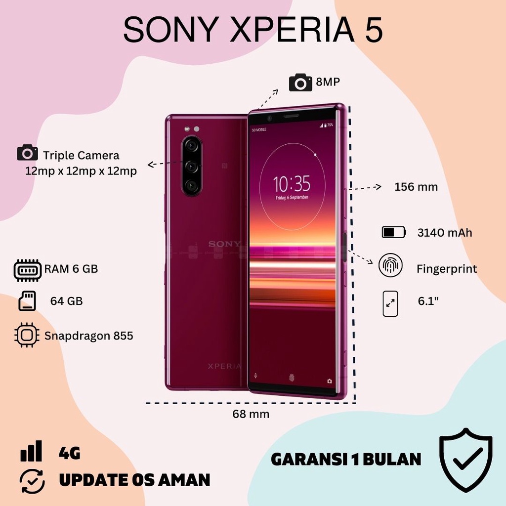 SONY XPERIA 5 - INTERNAL 64GB - NO MINUS - SECOND ORIGINAL