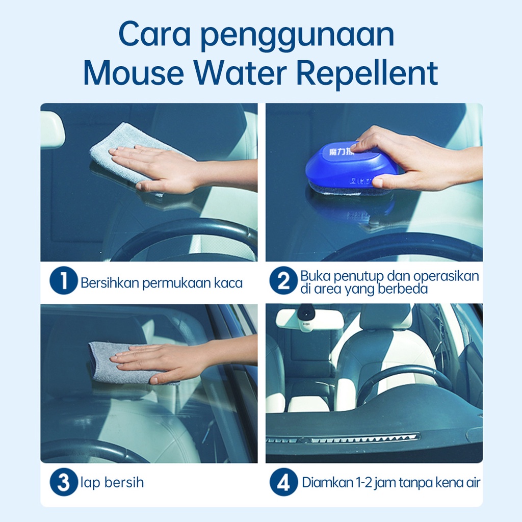 GLODWAY Mouse Glass Water Repellent / Penolak Air Hujan / Pelapis Kaca Anti Air Hujan / Penghapus Kaca Portabel