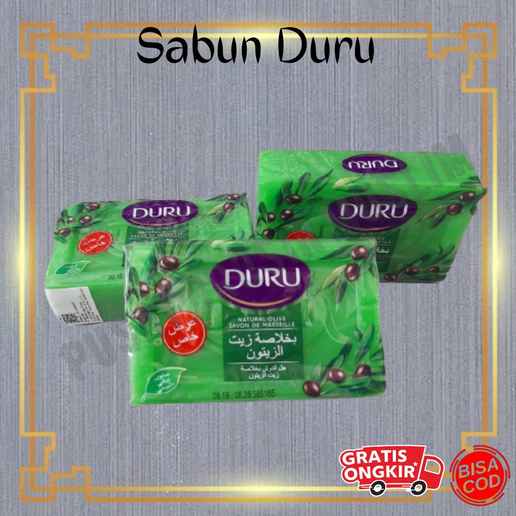 (ALL) Sabun Duru Natural Olive Savon De Marseille / Sabun Duru Olive Oil 160gr Dan 180gr