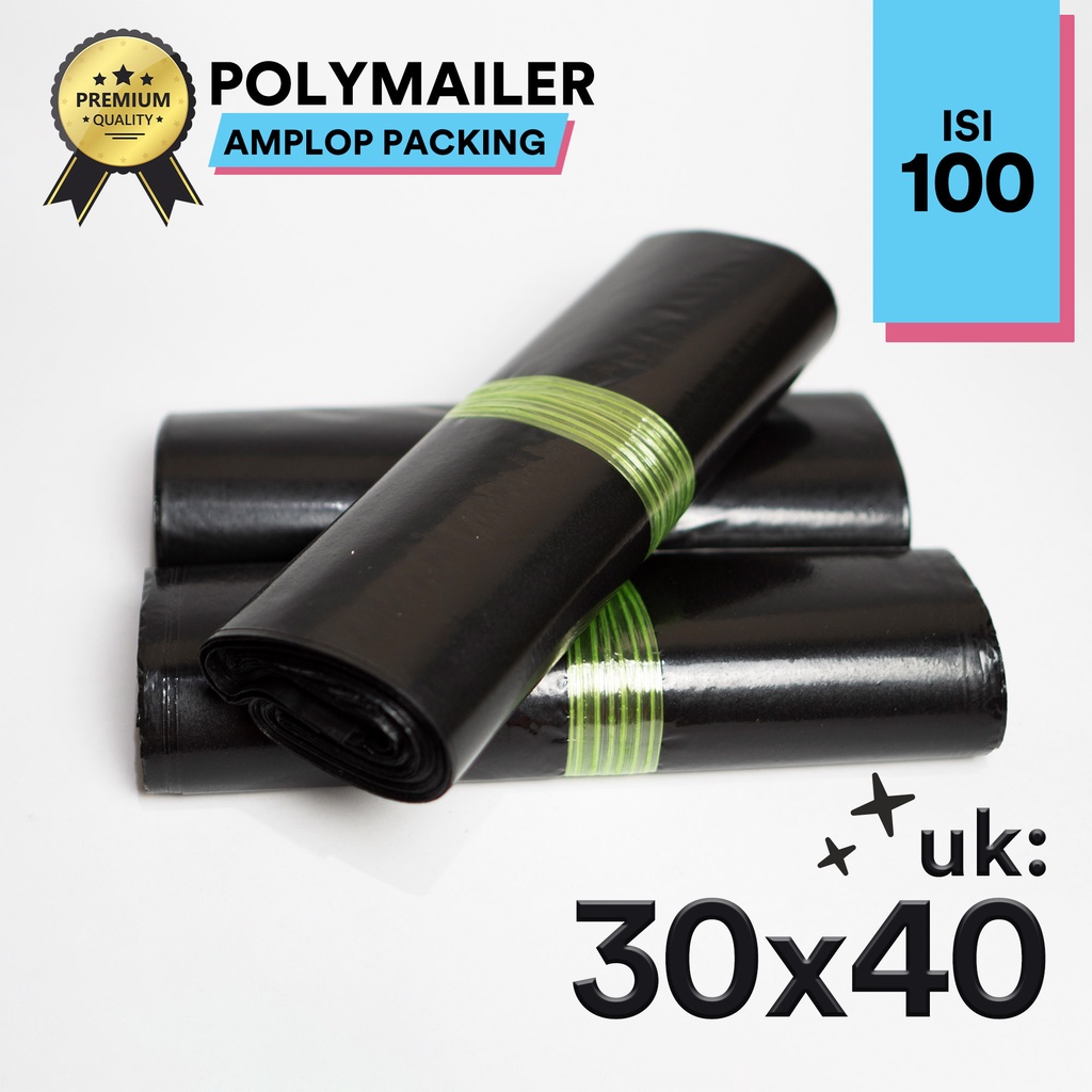 

PLASTIK POLYMAILER HITAM 30X40 100 Pcs AMPLOP PLASTIK PACKING OLSHOP