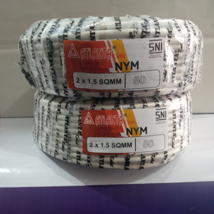 kabel NYM 2x1.5 mm atlanta 50M fuul SNI