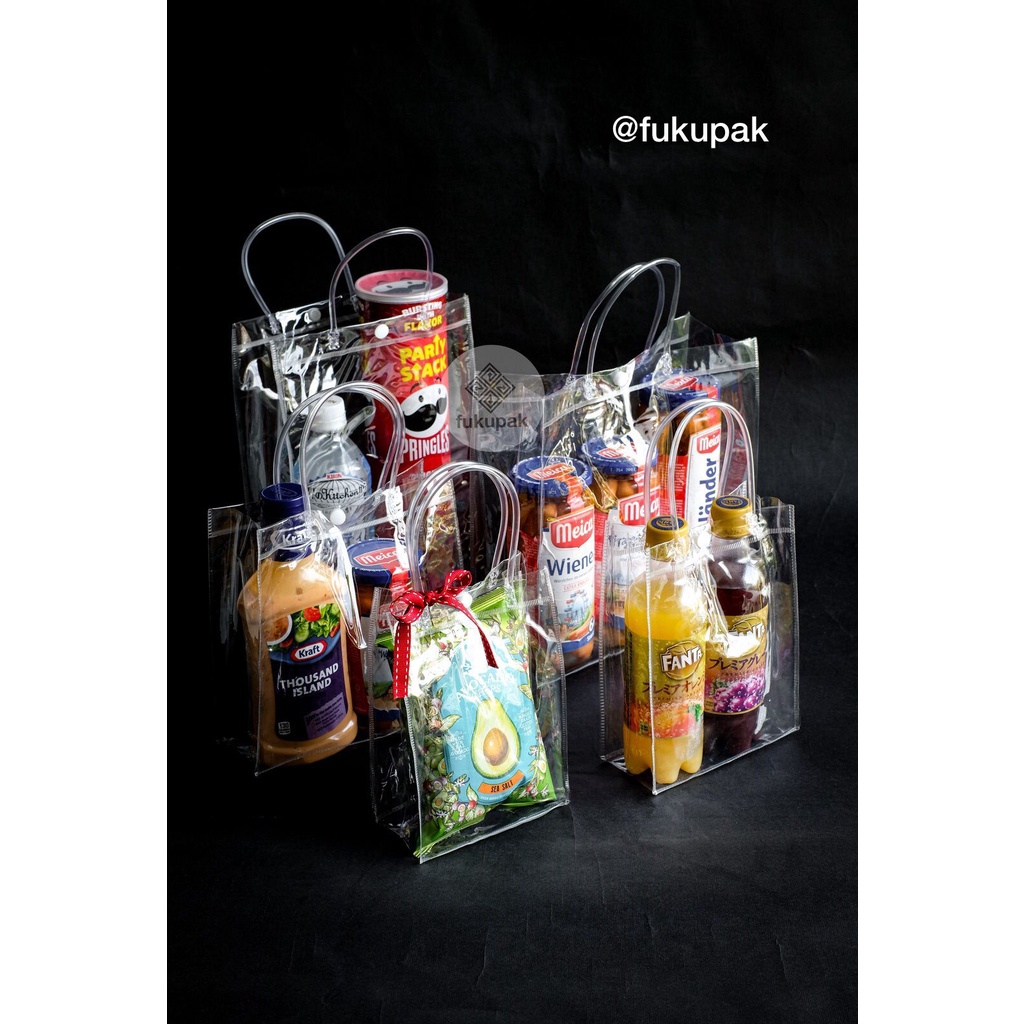 

Tas Mika Kancing (10 pcs) Tas mika transparan PREMIUM hamper goodie bag