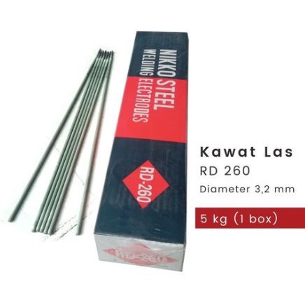 KAWAT LAS Listrik 3.2 mm 1 KG NIKKO steel 1 KG 1 dus