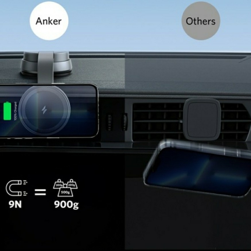 Anker 613 Magnetic Wireless Car Charger MagGo Dual Port USB-C - B2930