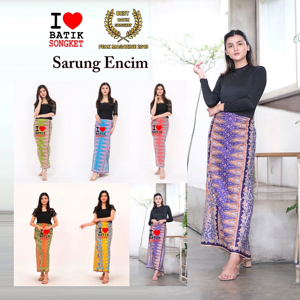 SARUNG ENCIM BETAWI TUMPAL PUCUK REBUNG KAIN BATIK BUNGA JAKARTA