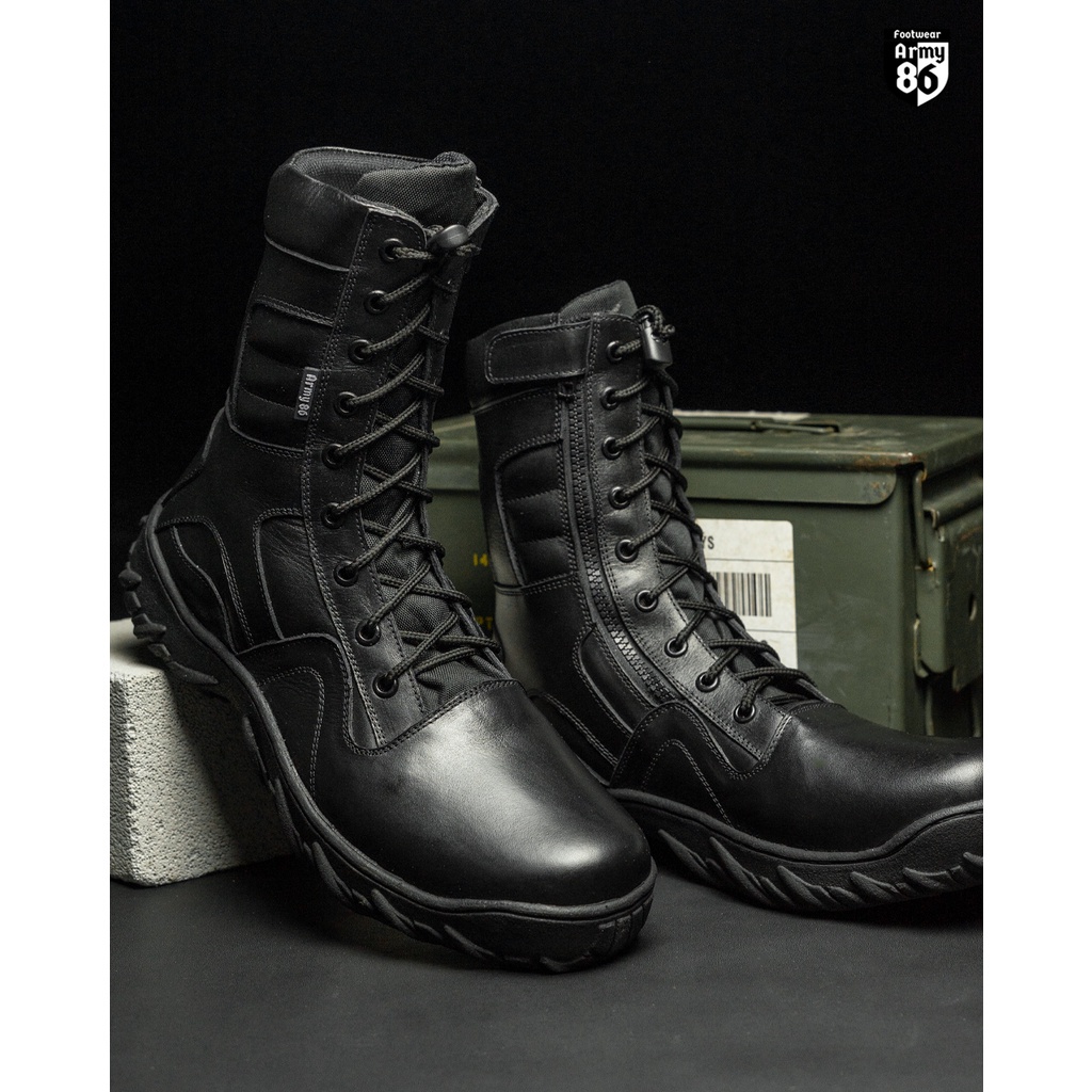 Sepatu PDL TNI POLRI Kulit Asli Blackhawk Comando Army 86