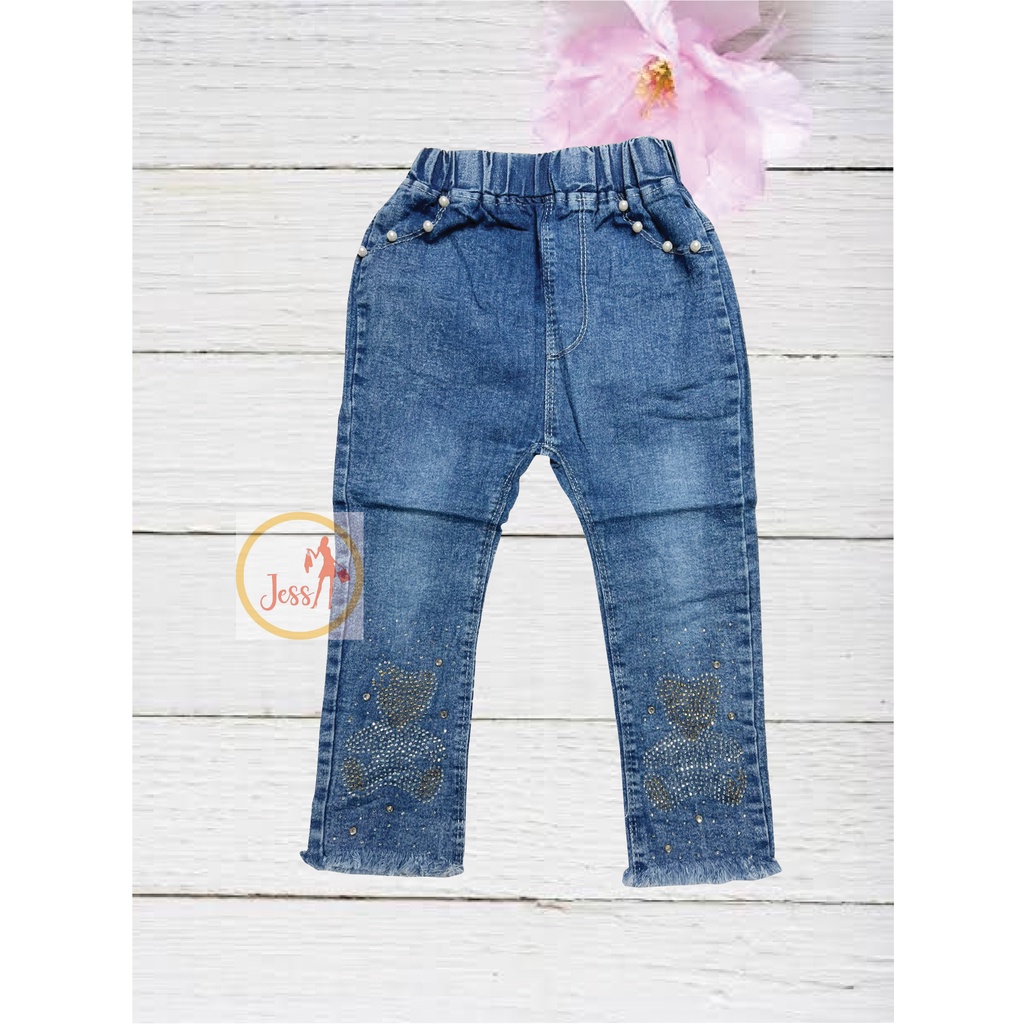 CELANA JEANS ANAK PEREMPUAN IMPORT / CELANA PANJANG ANAK PEREMPUAN / CELANA JEANS KAI JI LI