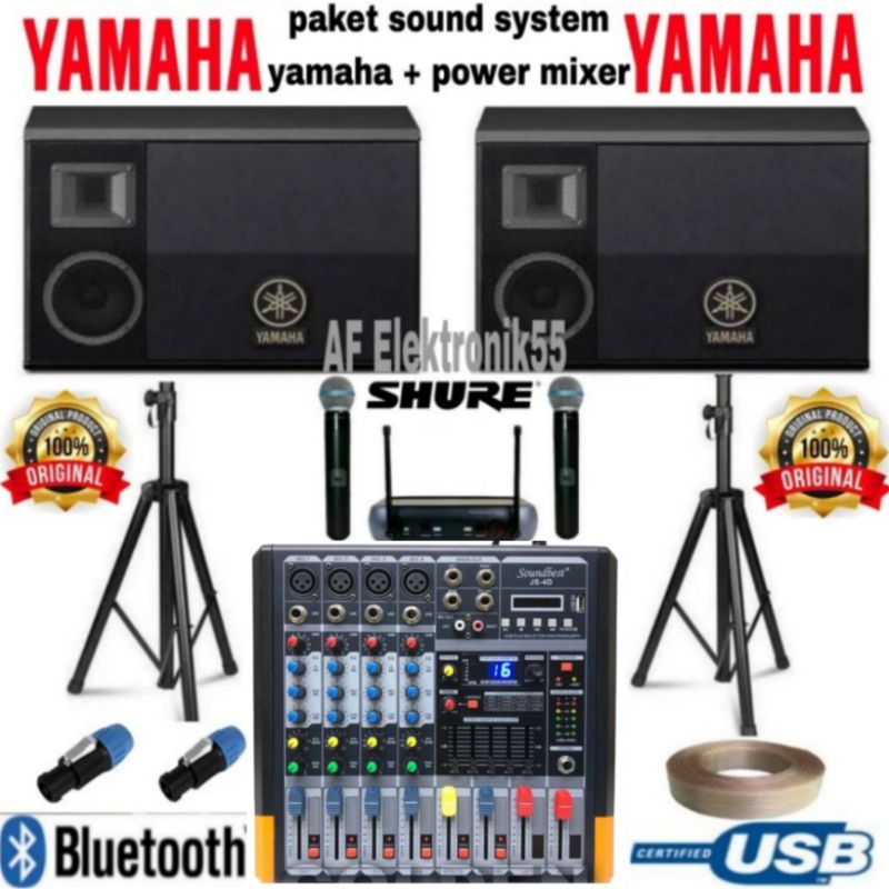 Paket Sound System Yamaha + Power Mixer Original