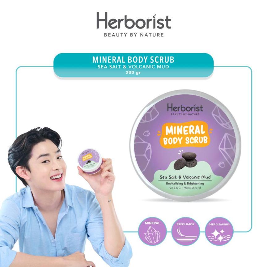 Herborist Mineral Body Scrub - 200 gr [ POT ]