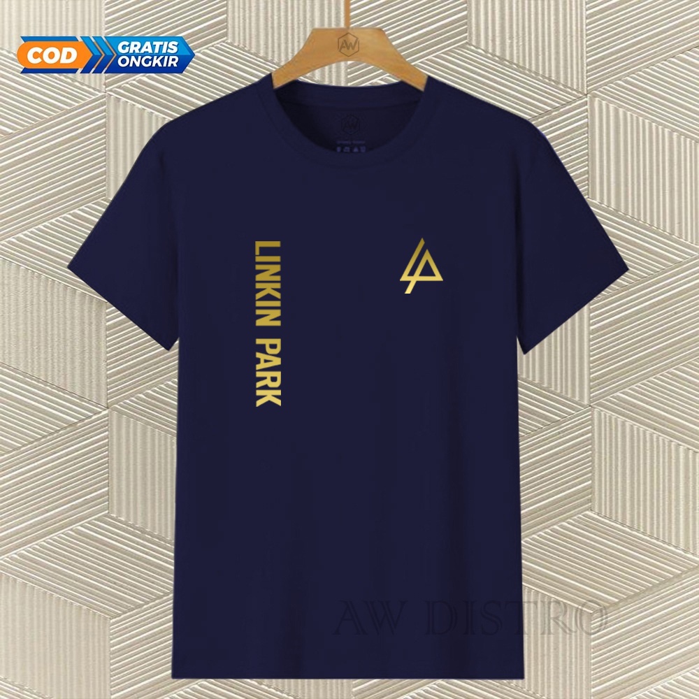 COD Baju Kaos Distro lp kirka Text Gold Premium Quality Lengan Pendek