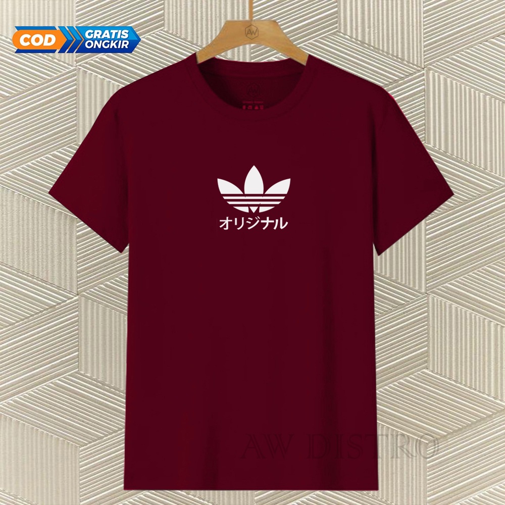 COD Baju Kaos Distro ADDS JAPAN Teks Putih Premium Quality Lengan Pendek