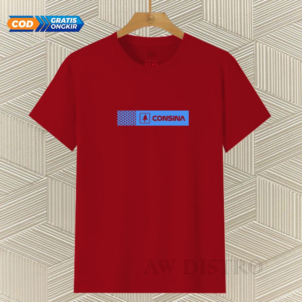 COD Baju Kaos Distro Csn Keren Text Sky Blue Premium Quality Lengan Pendek