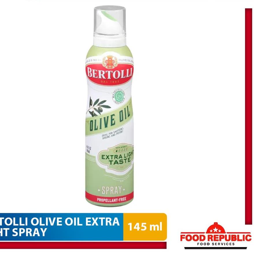 

Promo✔️-BERTOLLI EXTRA LIGHT OLIVE OIL SPRAY 145 ML - MINYAK ZAITUN HALAL