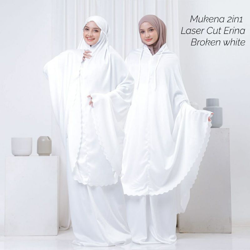 Mukena Lebaran 2in1 Laser cut Erina