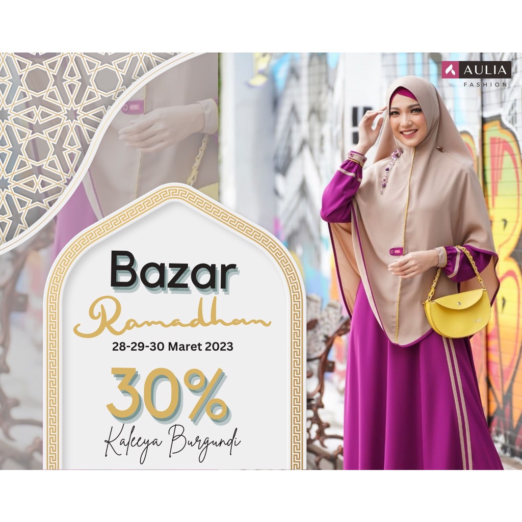bazar ramadhan kaleeya burgundhy by aulia fashion