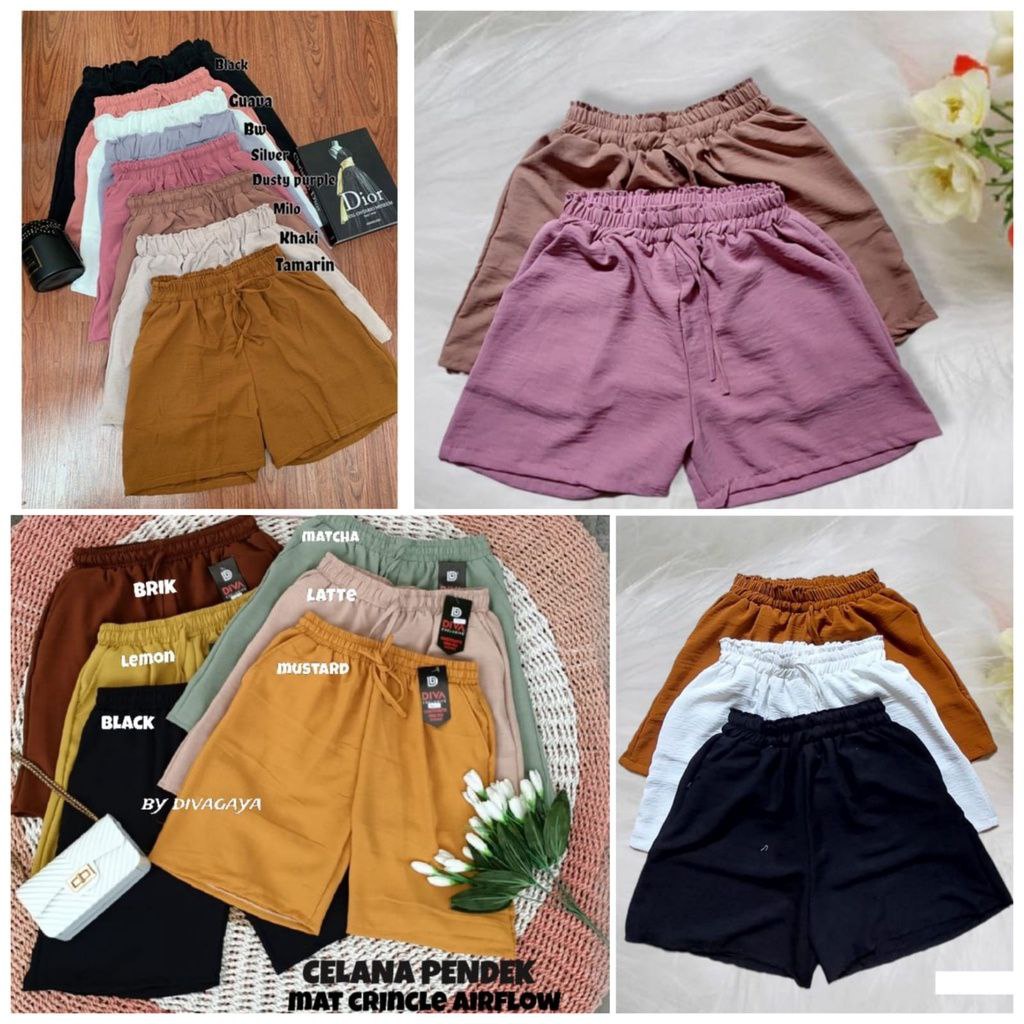 Hotpant Kulot Anak 3/4 Crinkle Allsize 4-6 tahun celana pendek anak lucu murah adem