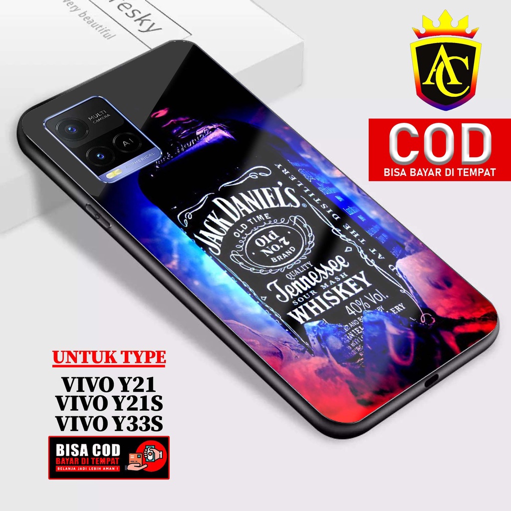 Case Vivo Y21 Y21S Y33S - Aneka Case - [ JDL ] Softcase Glass - Hardcase Glossy hp Vivo Y21S Y21 Y33