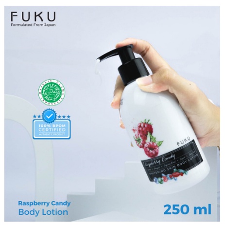 Fuku Whitening Skin Body Lotion Raspberry Candy Moisturizer With Ekstrak Raspberry