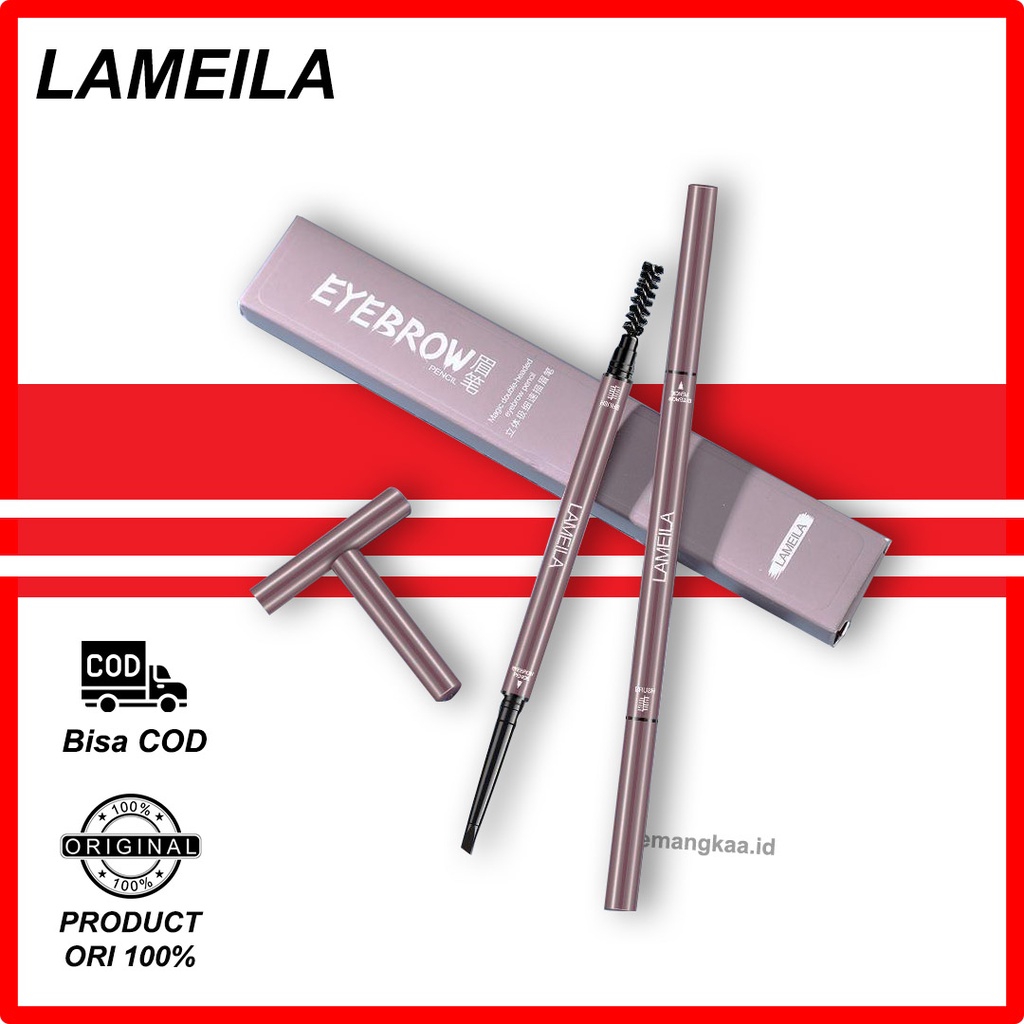 LAMEILA Pensil Alis Eyebrow 2 in 1 Waterproof And Drable LA136