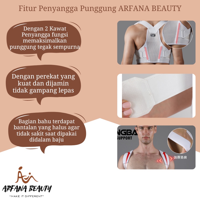 Penegak Penyangga Punggung Badan Korset Tulang Belakang Korektor Postur Corrector Penegak Penarik Punggung Pria Wanita Anti Bungkuk Back Posture Corrector Jingba Korset Penegak Bungkuk Kifosis Lordosis Skoliosis Premium