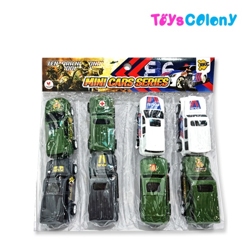 Mobil Mini SUV Militer/Tentara/Polisi Mainan Isi 8 Pcs - Random