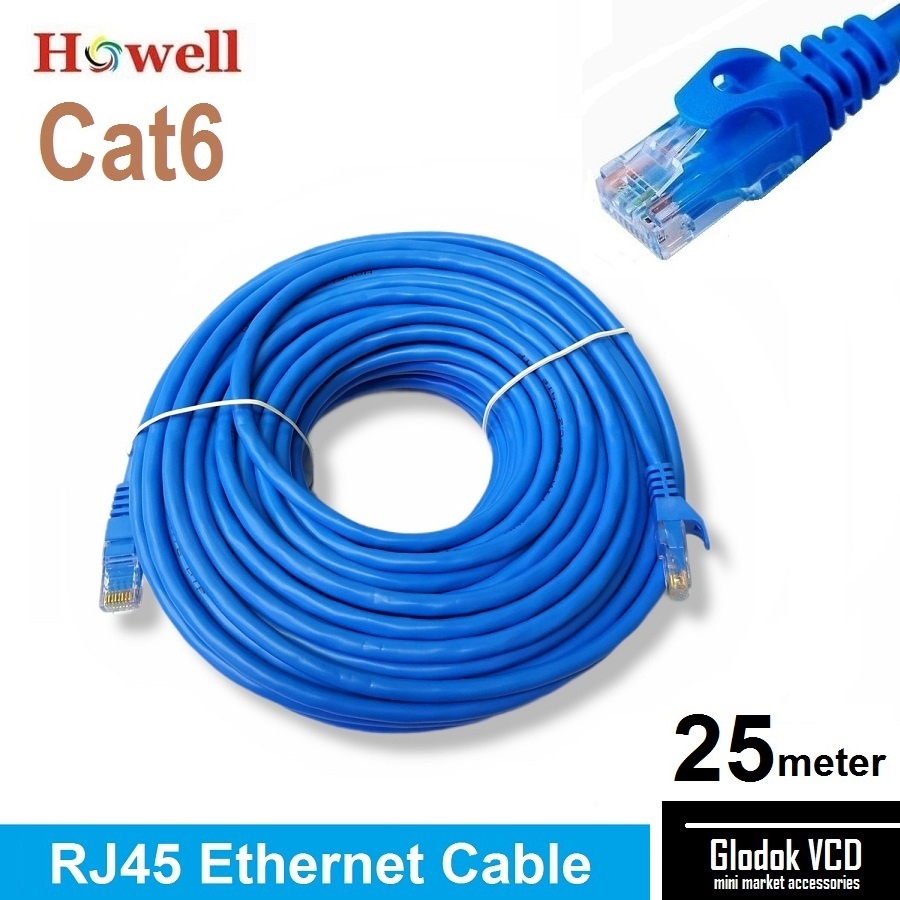 Howell Cat6 25m Gigabit Ethernet Network Cable / Kabel LAN UTP