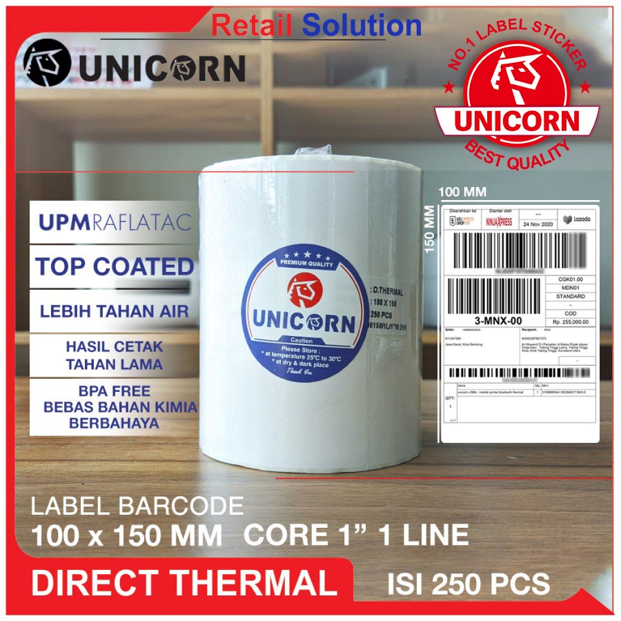 Label Thermal Resi Alamat Size A6 100x150 mm / 100x150mm / 100 x 150