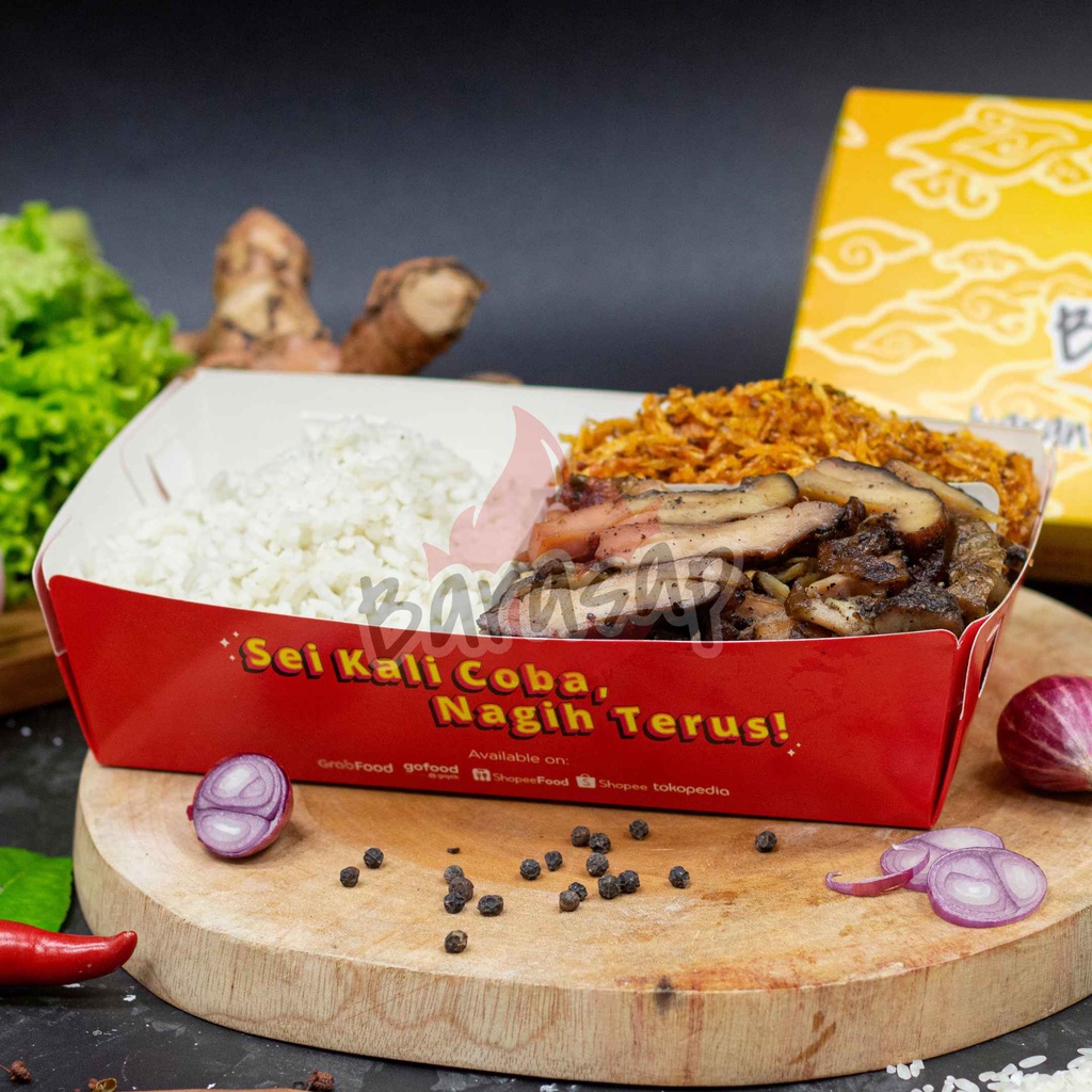 

BARASAP Rice Box Sei Ayam Nasi + Sei Ayam + Kentang Mustofa