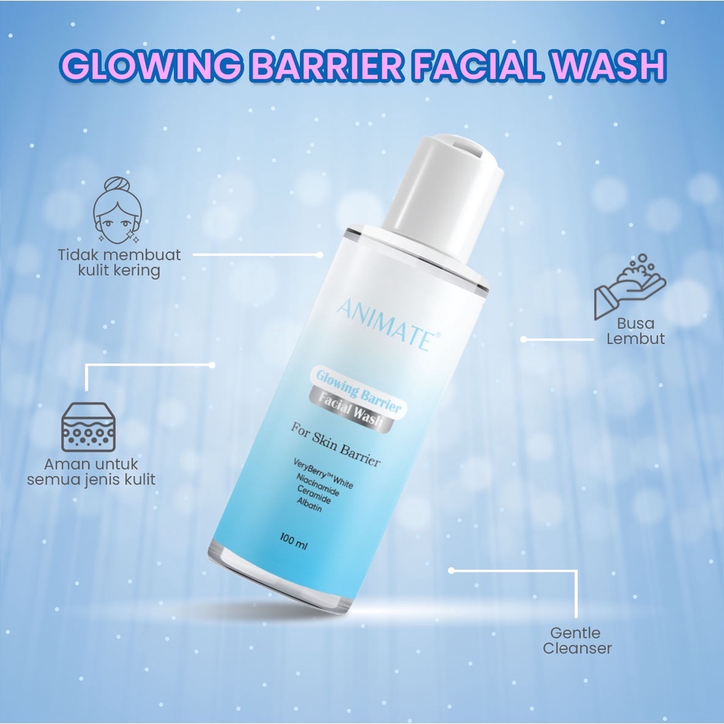 AMINATE Glowing Barrier Facial Wash 100mL