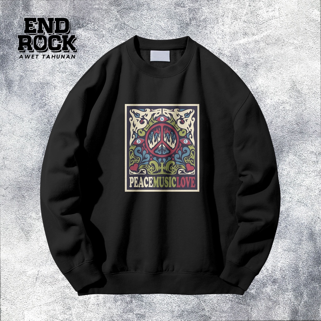 Crewneck Exclusive Original Endrock Tema Peace Music DTFS126