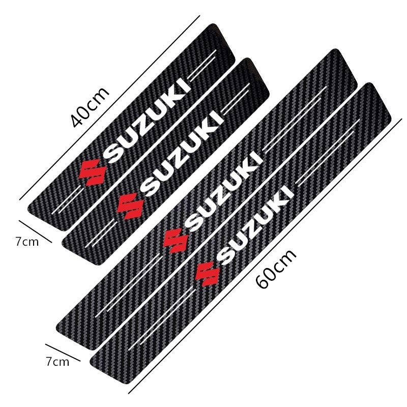 WTW11 Sillplate Pelindung Pintu Bagasi Stiker Mobil Mitsubishi Xpander cross Bahan Serat Karbon Anti Gores Tahan Air