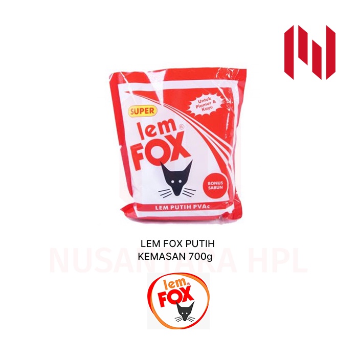 

Lem Fox Putih PVAc Merah Super Isi Ulang 700 gram
