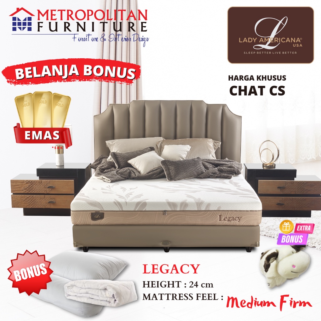 Kasur Springbed LADY AMERICANA Legacy Spring bed matras