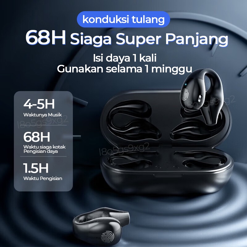 【Ready Stok】S03 Wireless Headset Bone Conduction Olahraga Clip Ear TWS Earphone Bluetooth 5.2 Pengurangan Kebisingan Tahan Air Dengan Mikrofon