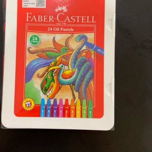 

QC PASS⚡️⚡️-Faber Castell Oil Pastel Set 24 Warna White Case Crayon